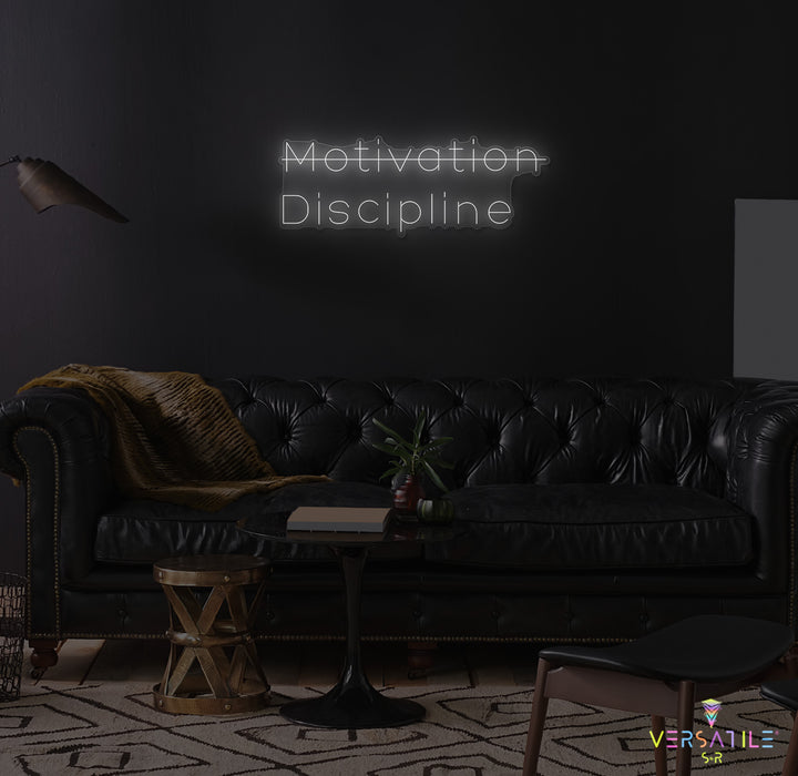 Motivation, Discipline Neon Sign