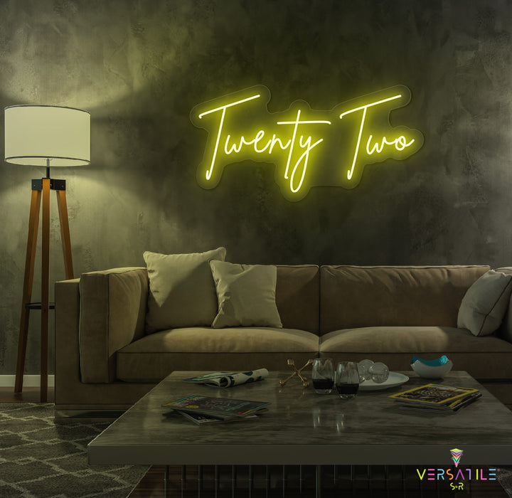 Twenty Two Birthday Neon Sign