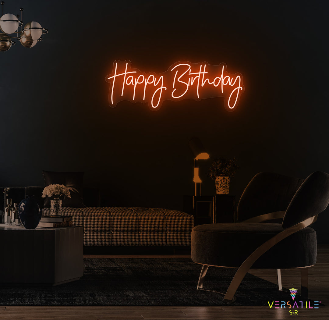Happy Birthday Neon Sign