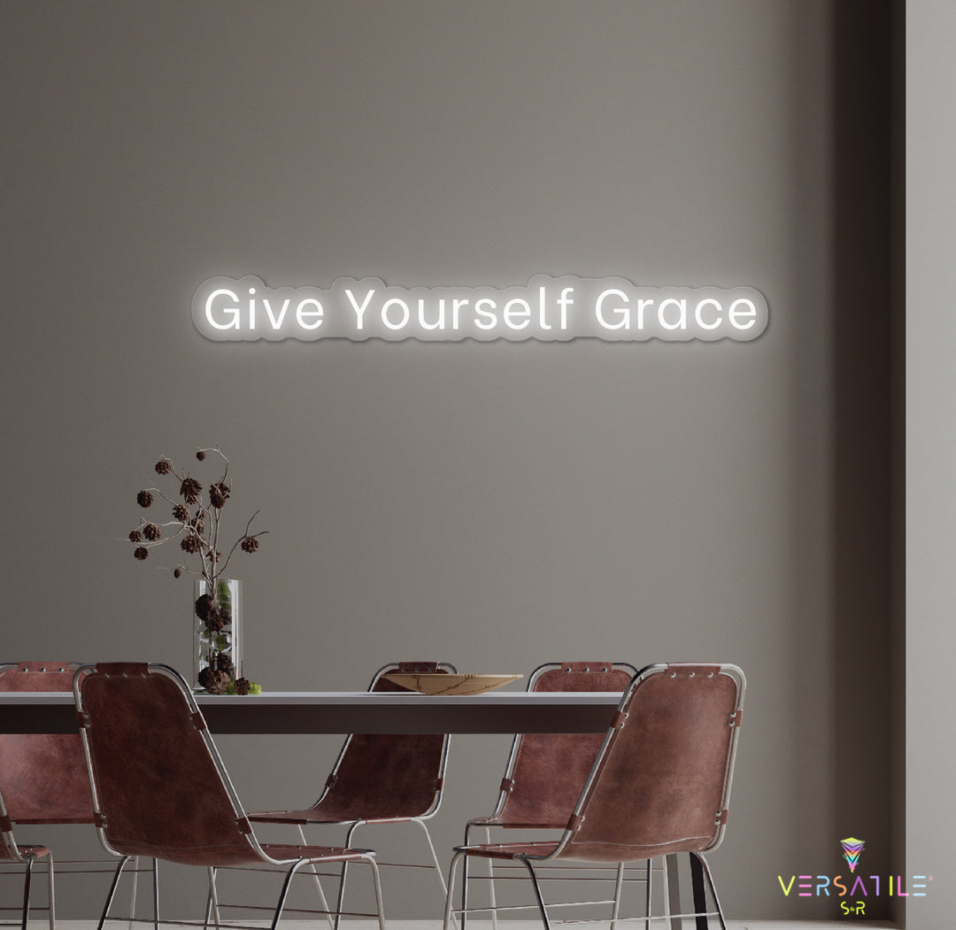 Give Yourself Grace Neon Sign