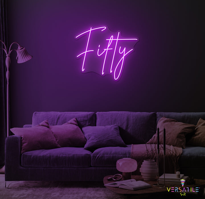 Fifty Birthday Neon Sign