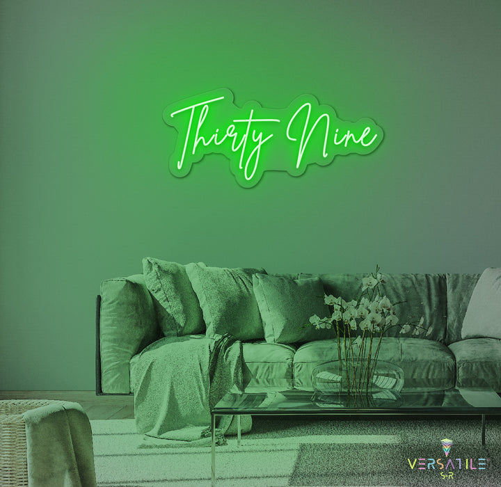 Thirty Nine Birthday Neon Sign