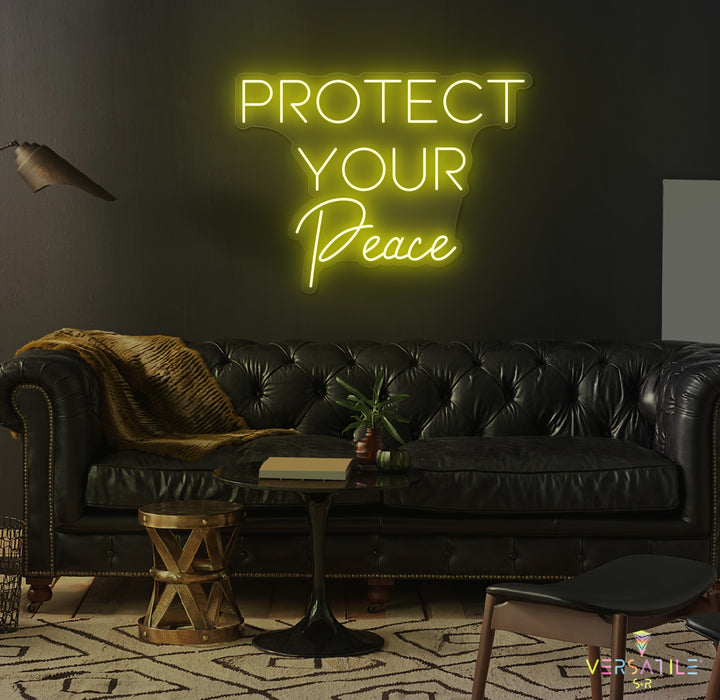 Protect Your Peace Neon Sign