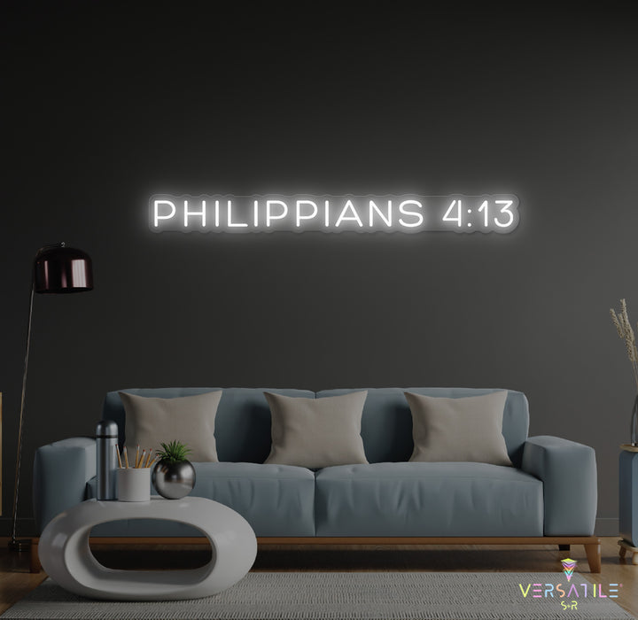 PHILIPPIANS 4:13 Neon Sign