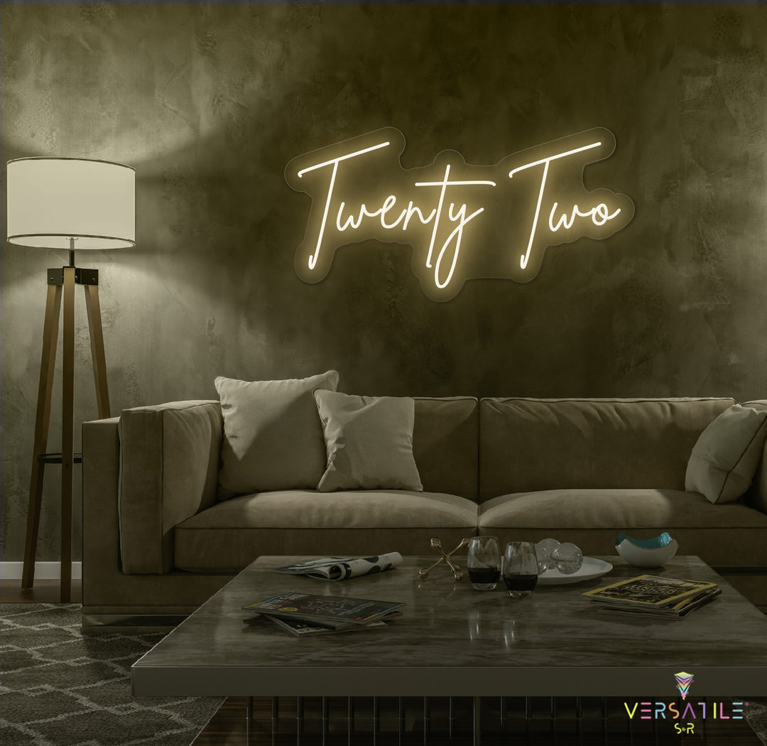 Twenty Two Birthday Neon Sign