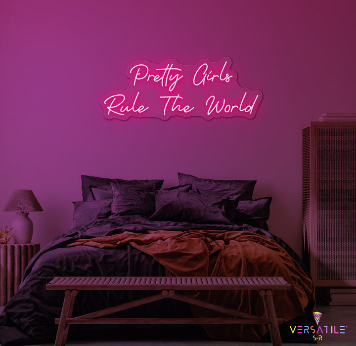 Pretty Girls Rule The World Neon Sign