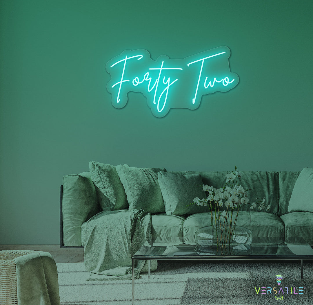 Forty Two Birthday Neon Sign