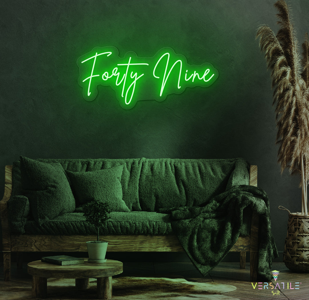 Forty Nine Birthday Neon Sign
