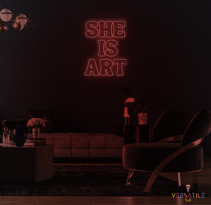 She Is Art Neon Sign