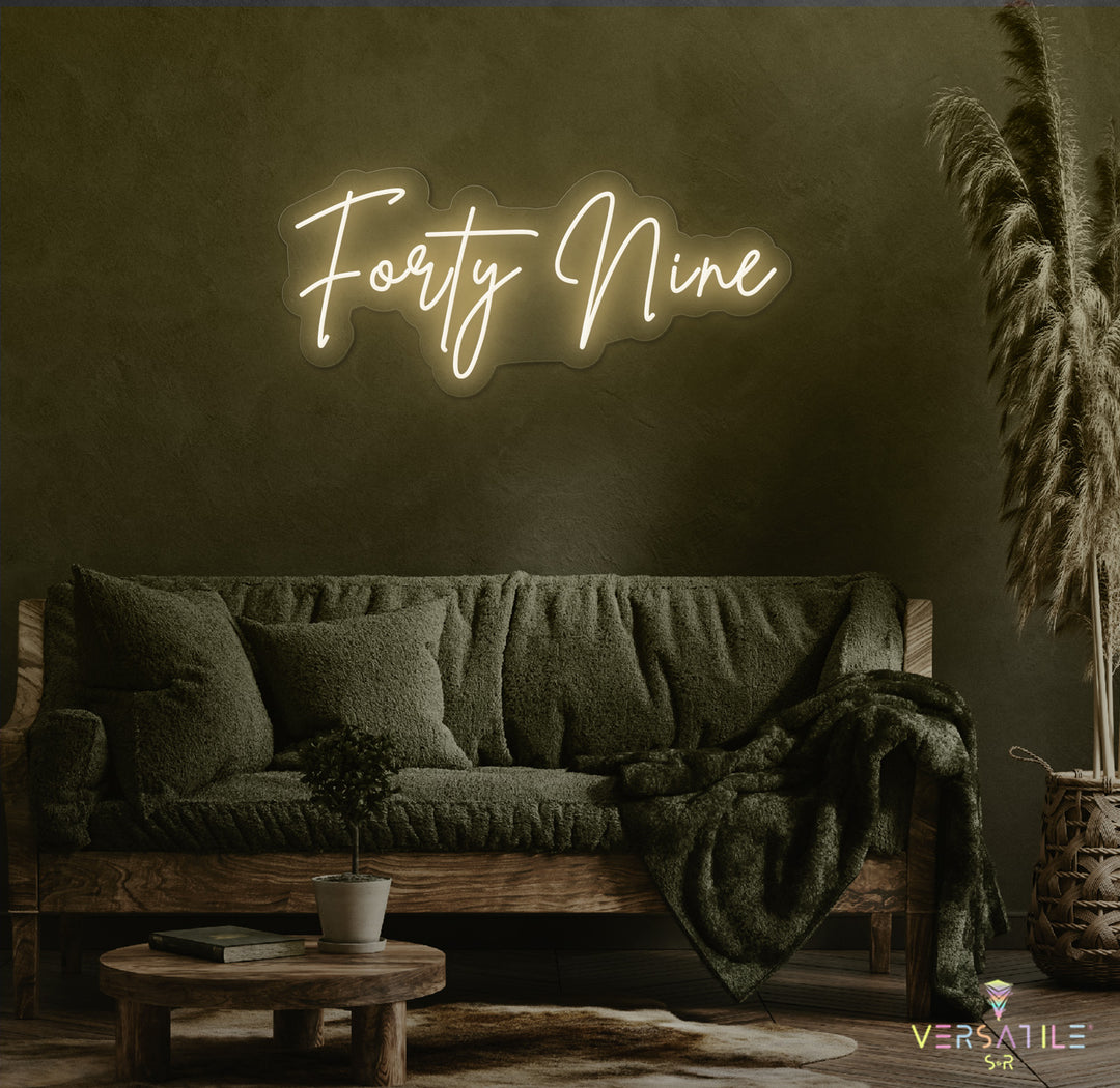 Forty Nine Birthday Neon Sign