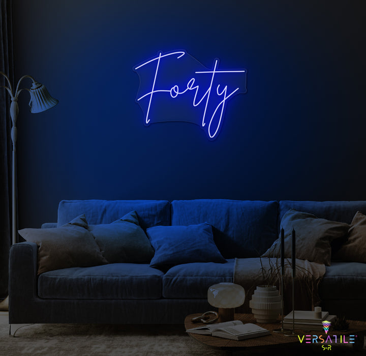 Forty Birthday Neon Sign