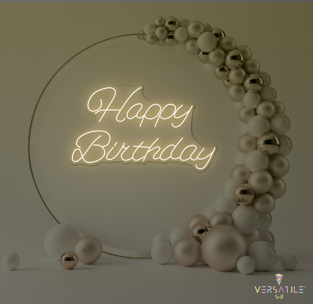Happy Birthday Neon Sign