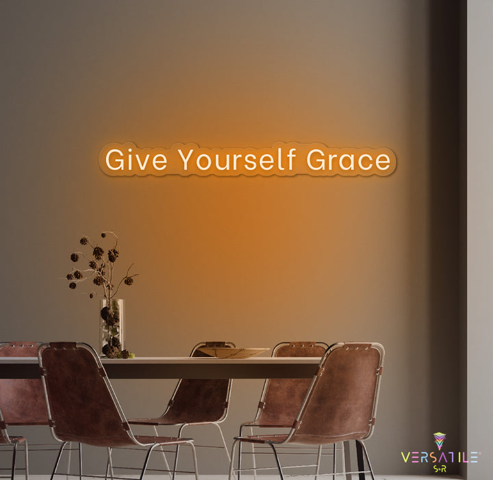 Give Yourself Grace Neon Sign