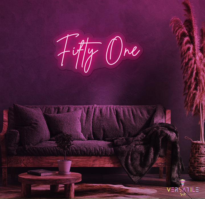 Fifty One Birthday Neon Sign