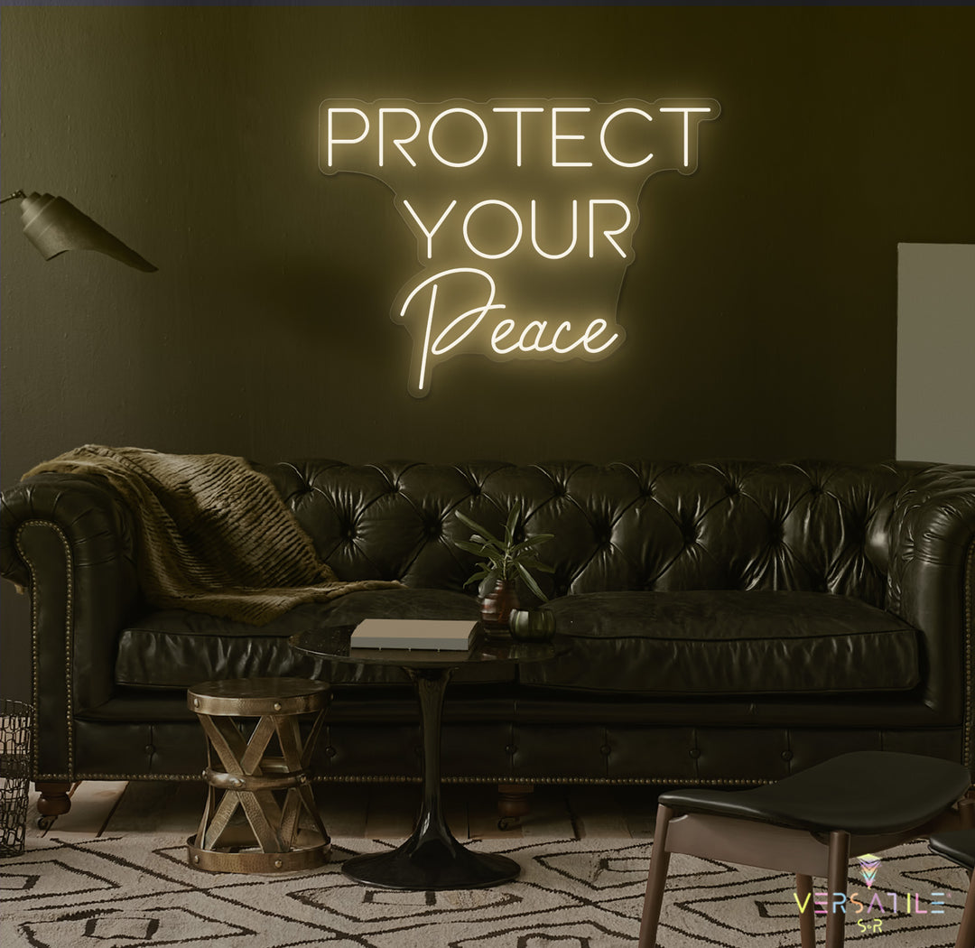Protect Your Peace Neon Sign