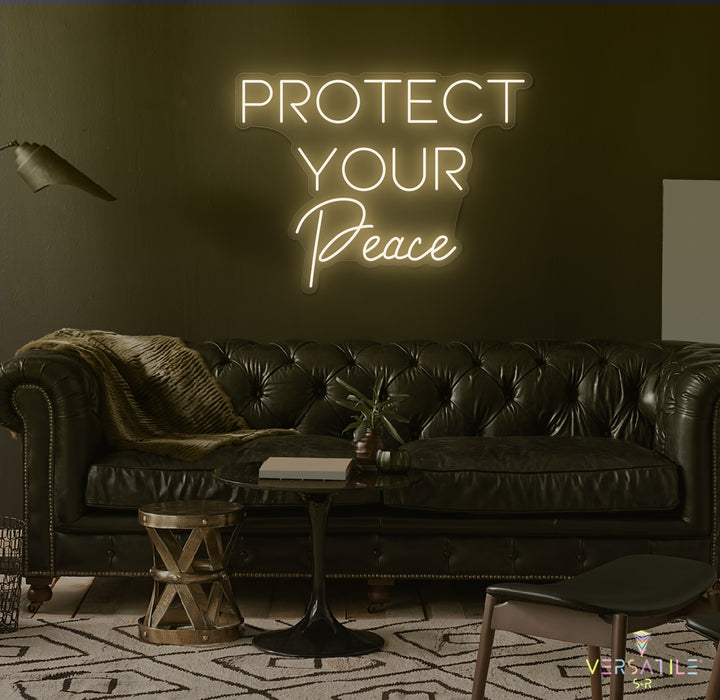 Protect Your Peace Neon Sign