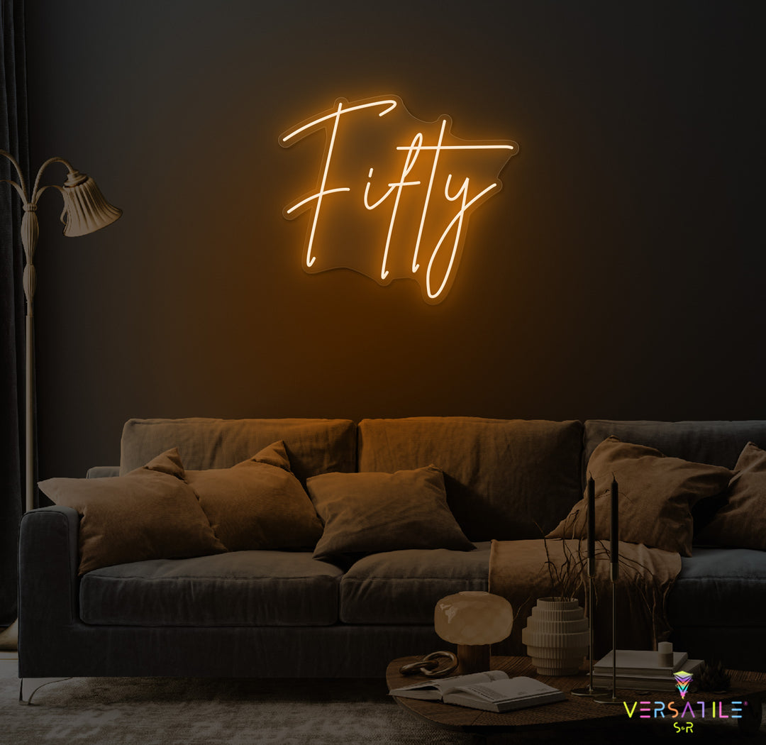 Fifty Birthday Neon Sign