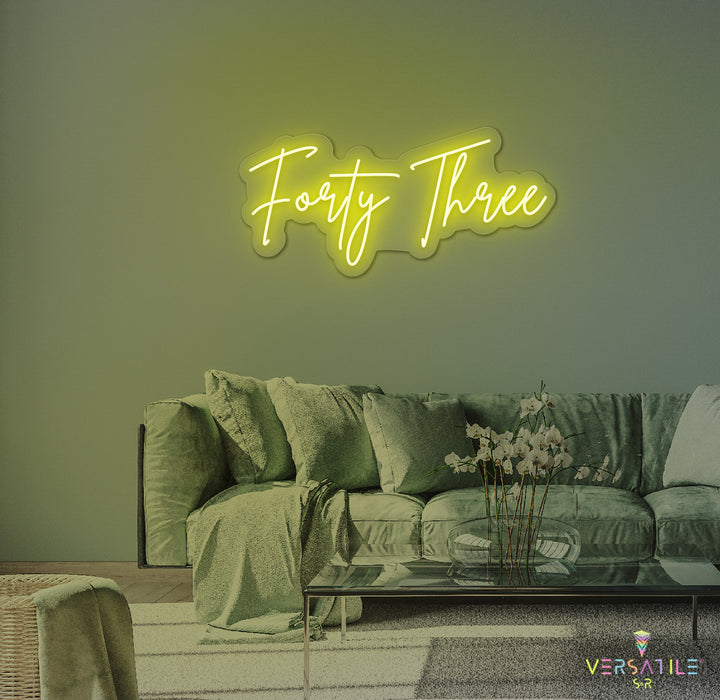 Forty Three Birthday Neon Sign
