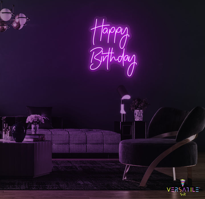 Happy Birthday Neon Sign