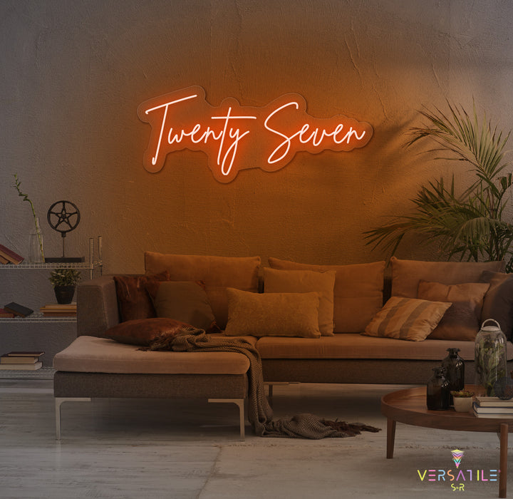 Twenty Seven Birthday Neon Sign