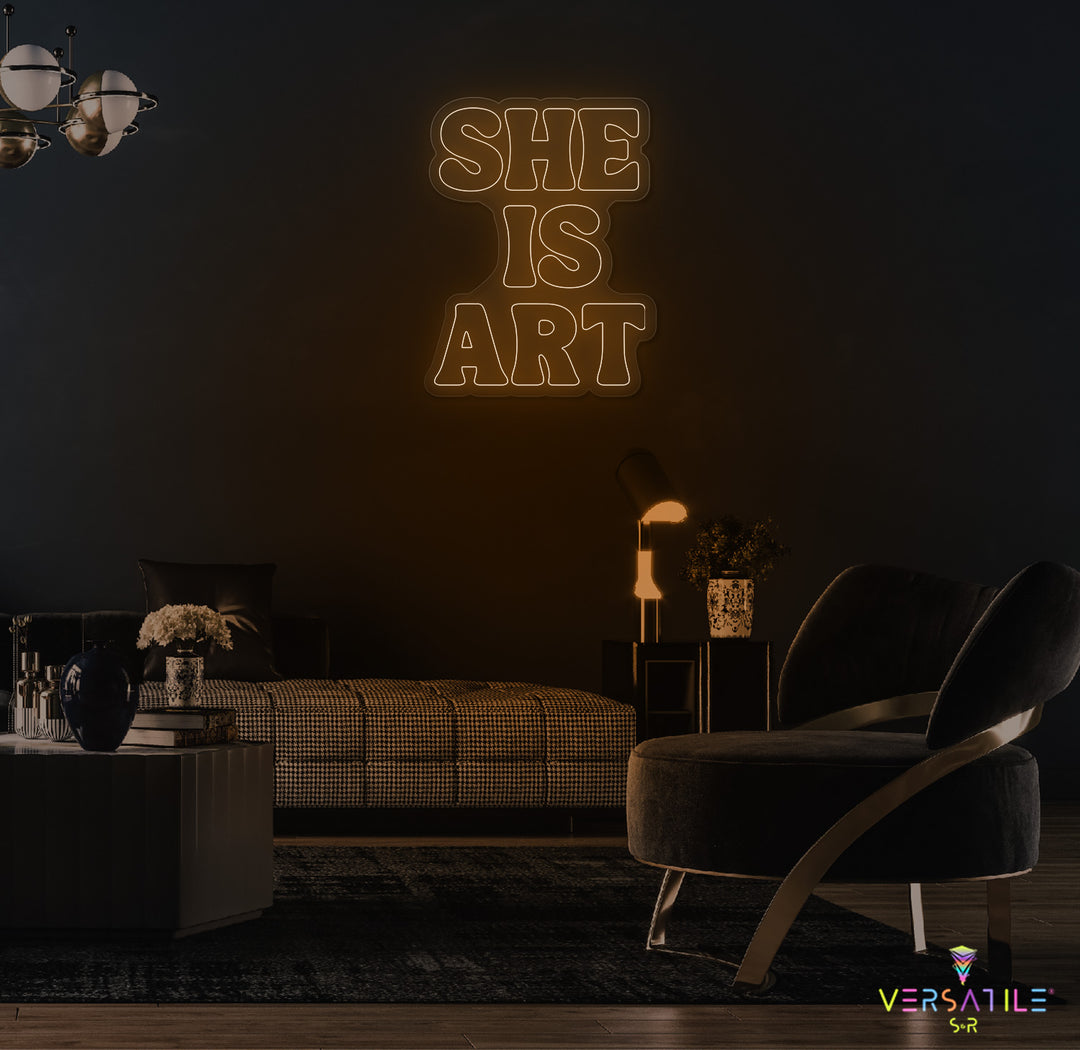She Is Art Neon Sign