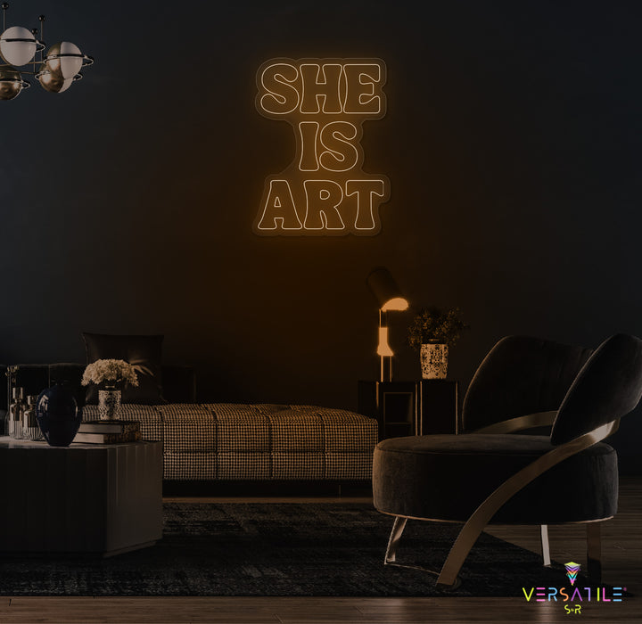 She Is Art Neon Sign