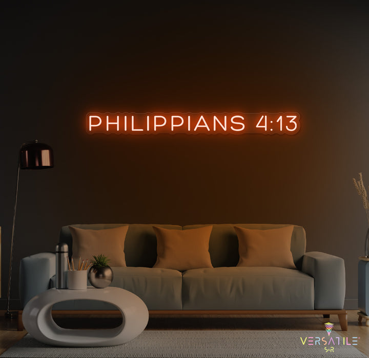 PHILIPPIANS 4:13 Neon Sign