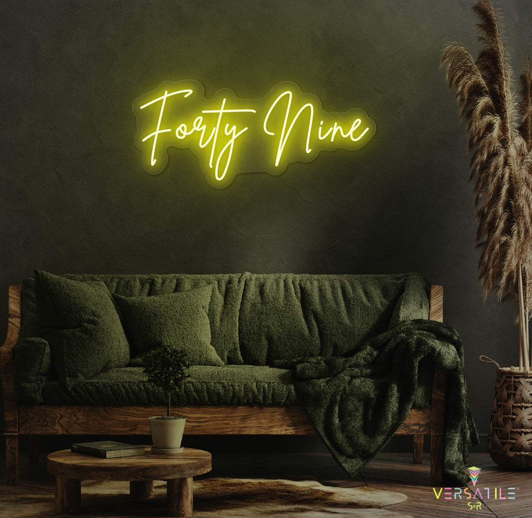 Forty Nine Birthday Neon Sign