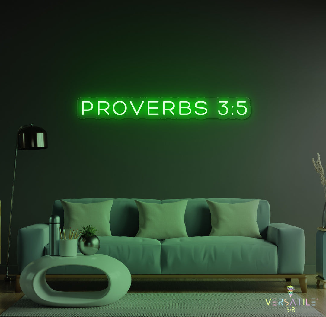 Proverbs 3:5 Neon Sign