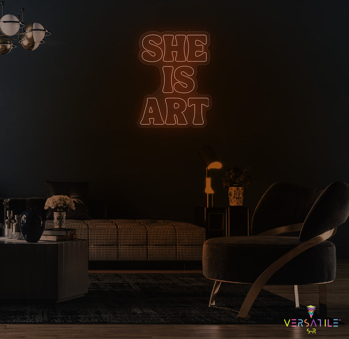 She Is Art Neon Sign