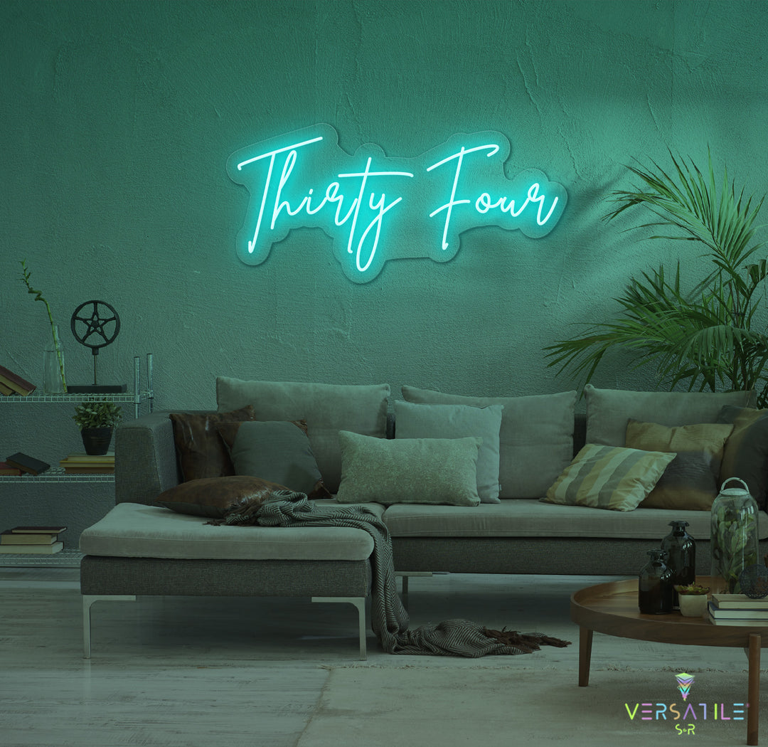 Thirty Four Birthday Neon Sign