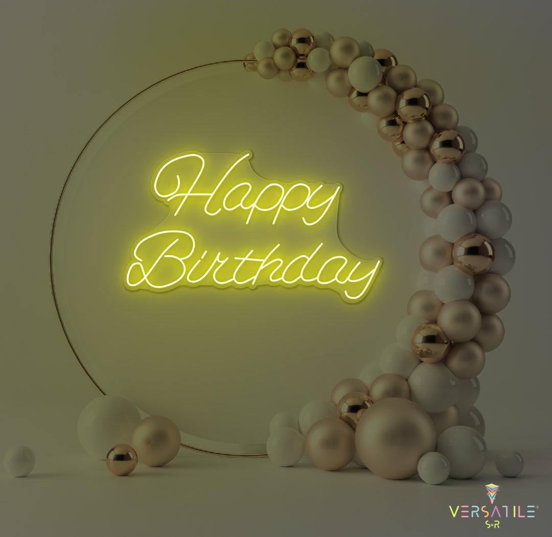 Happy Birthday Neon Sign