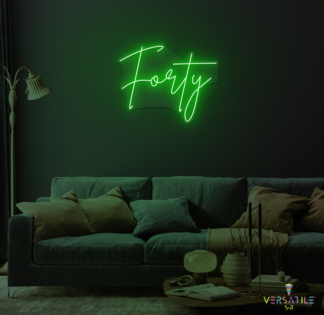 Forty Birthday Neon Sign