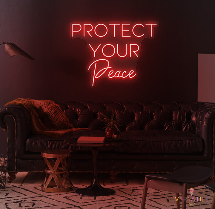 Protect Your Peace Neon Sign