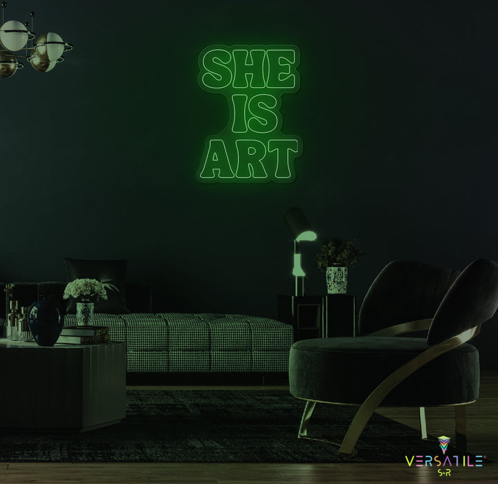 She Is Art Neon Sign