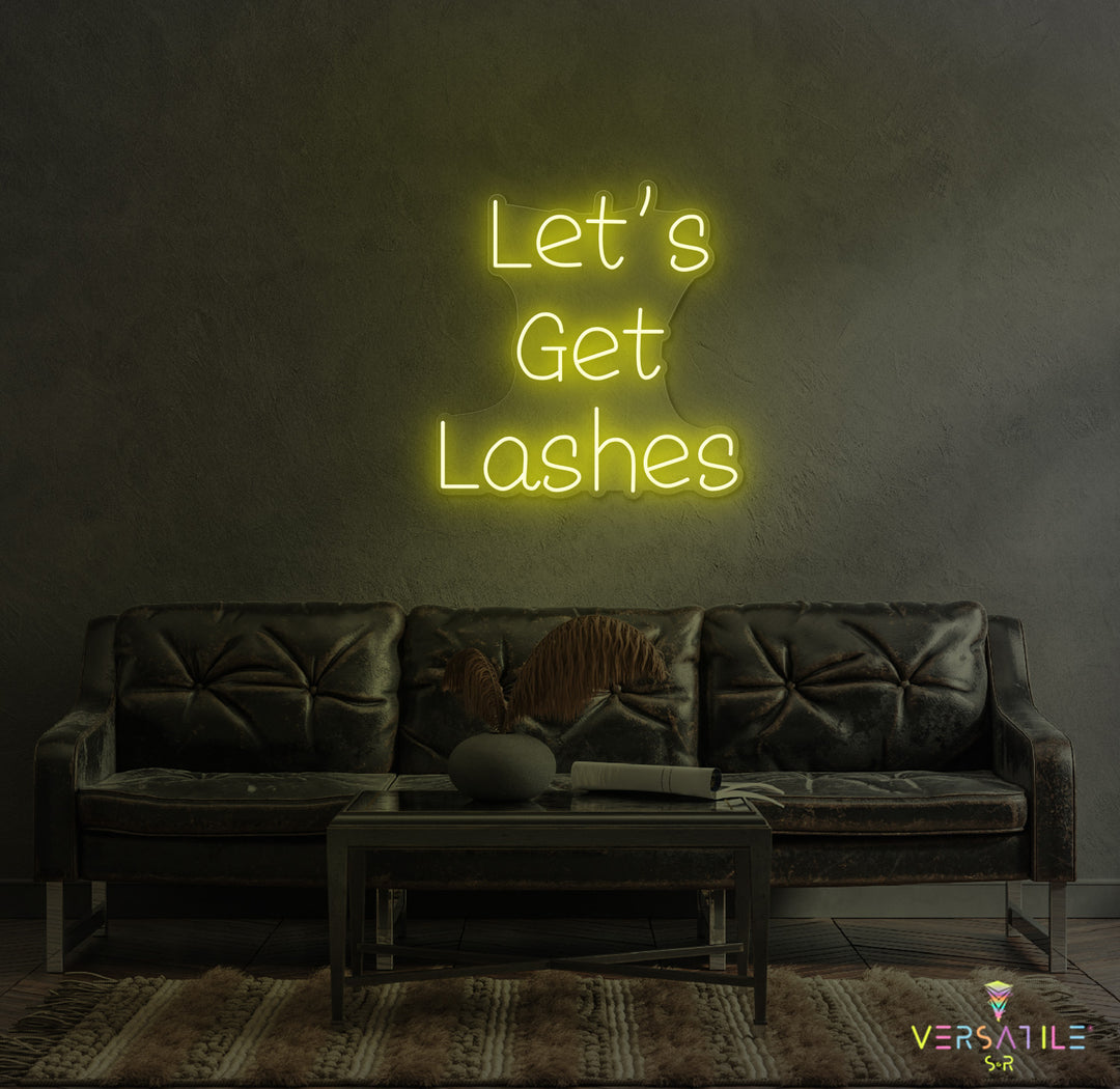 Let's Gets Lashes Neon Sign