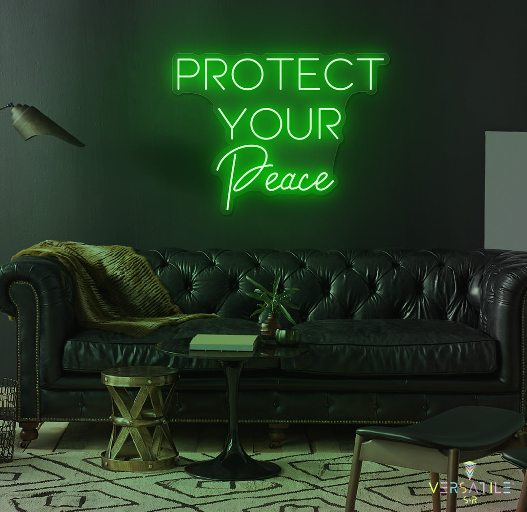 Protect Your Peace Neon Sign
