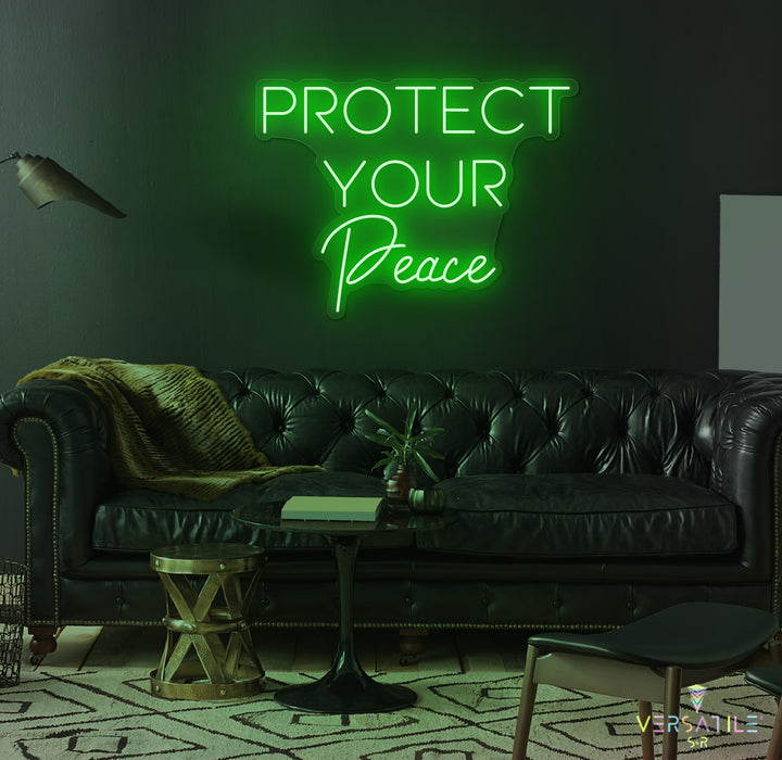 Protect Your Peace Neon Sign