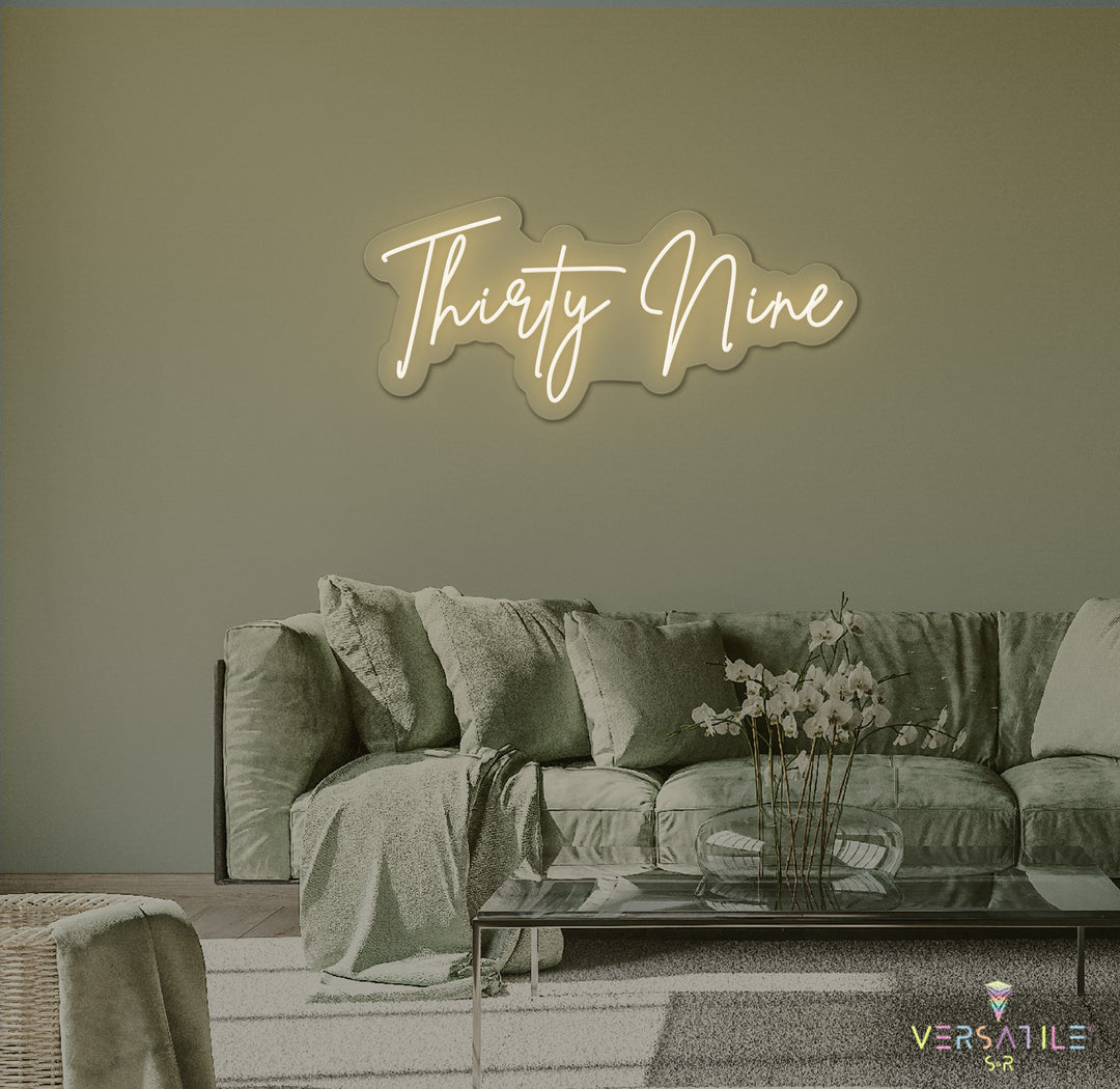Thirty Nine Birthday Neon Sign