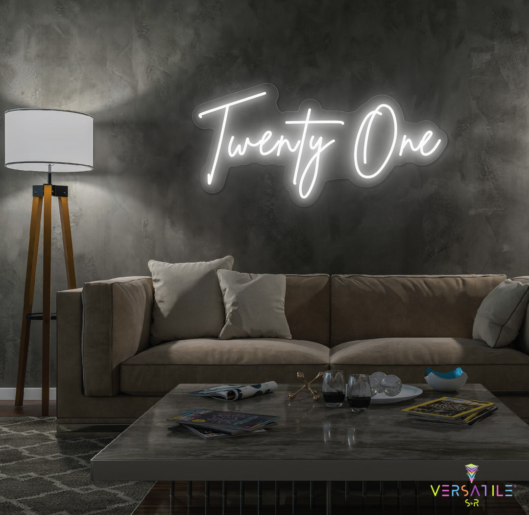 Twenty One Birthday Neon Sign