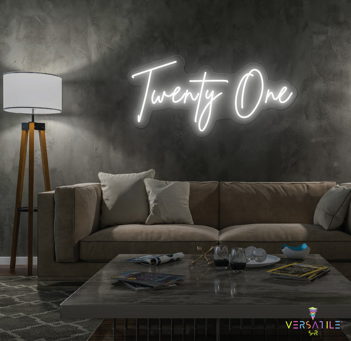 Twenty One Birthday Neon Sign