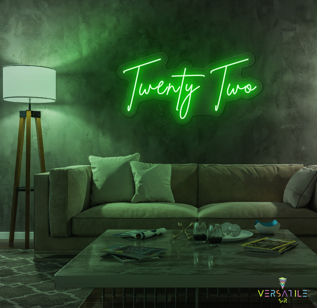 Twenty Two Birthday Neon Sign