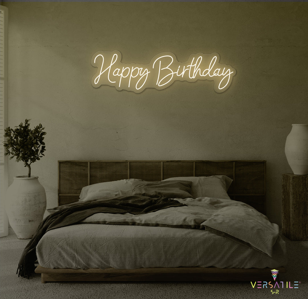Happy Birthday Neon Sign