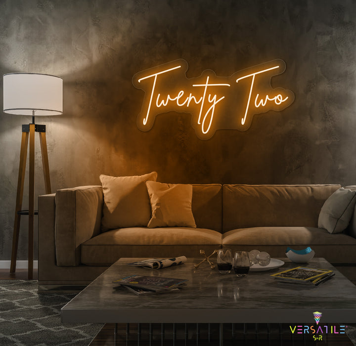 Twenty Two Birthday Neon Sign