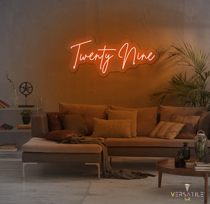 Twenty Nine Birthday Neon Sign