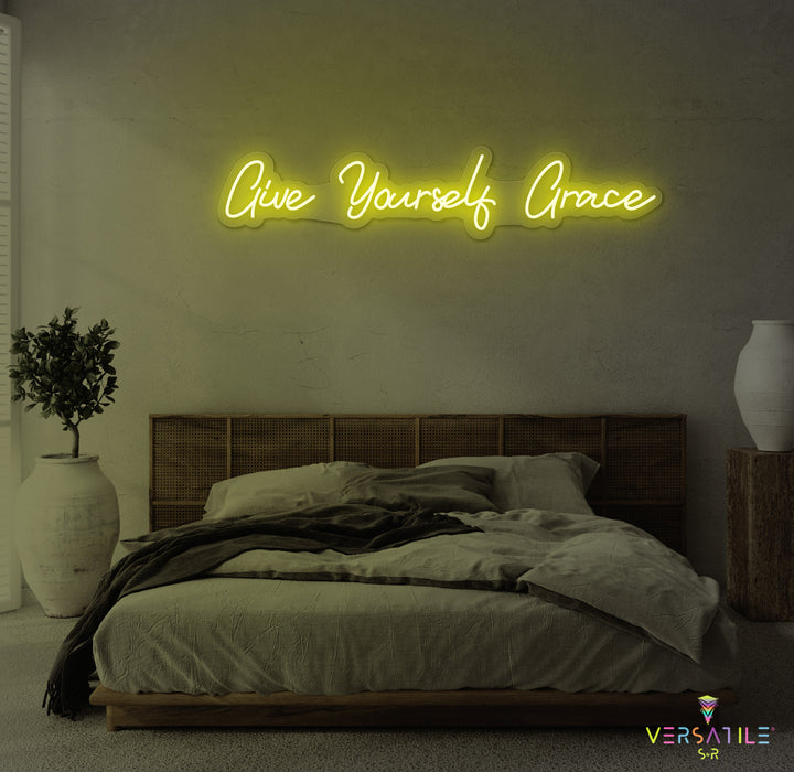 Give Yourself Grace Neon Sign
