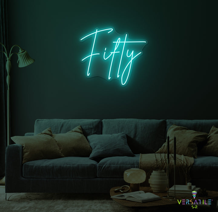 Fifty Birthday Neon Sign