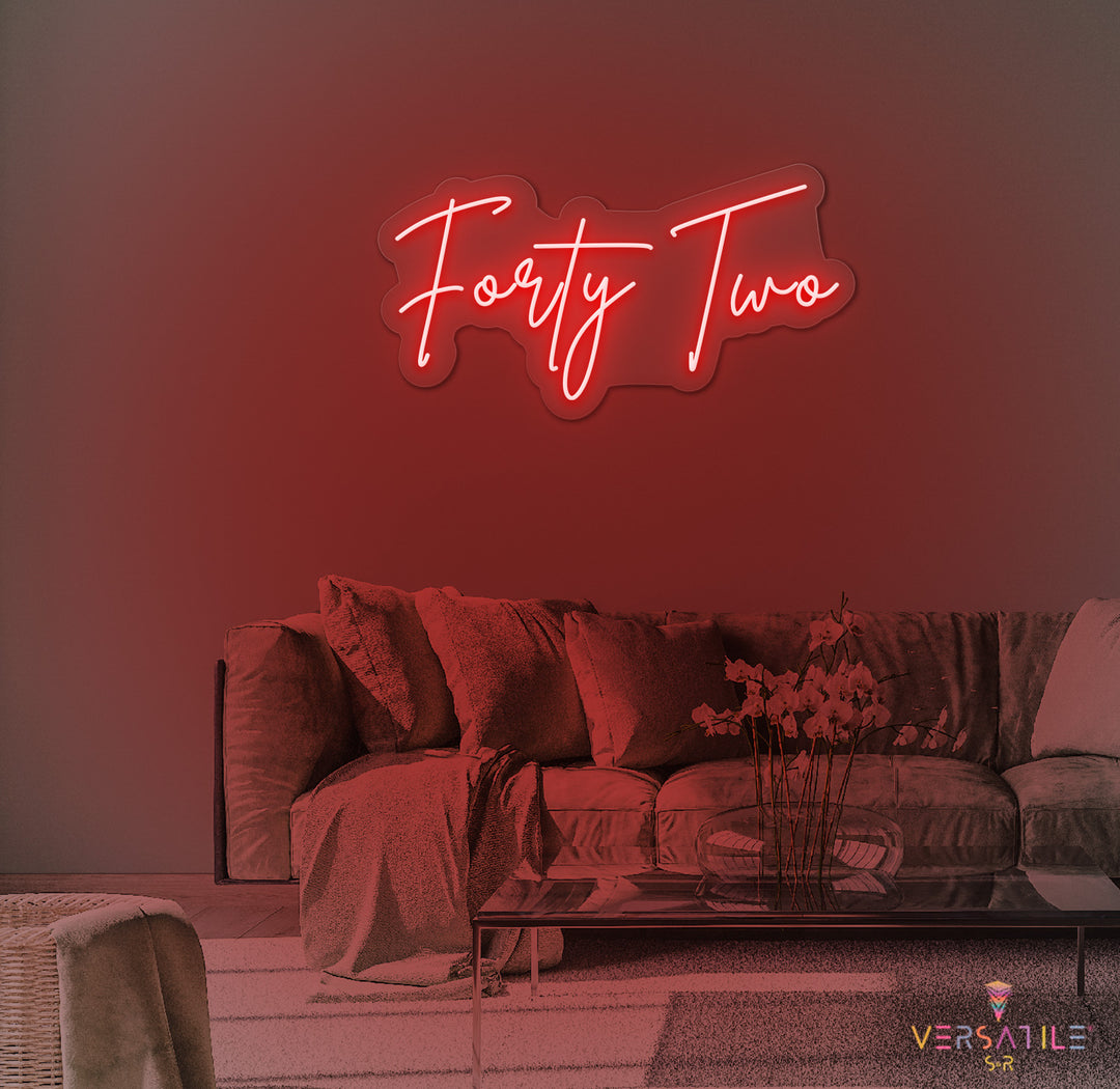 Forty Two Birthday Neon Sign