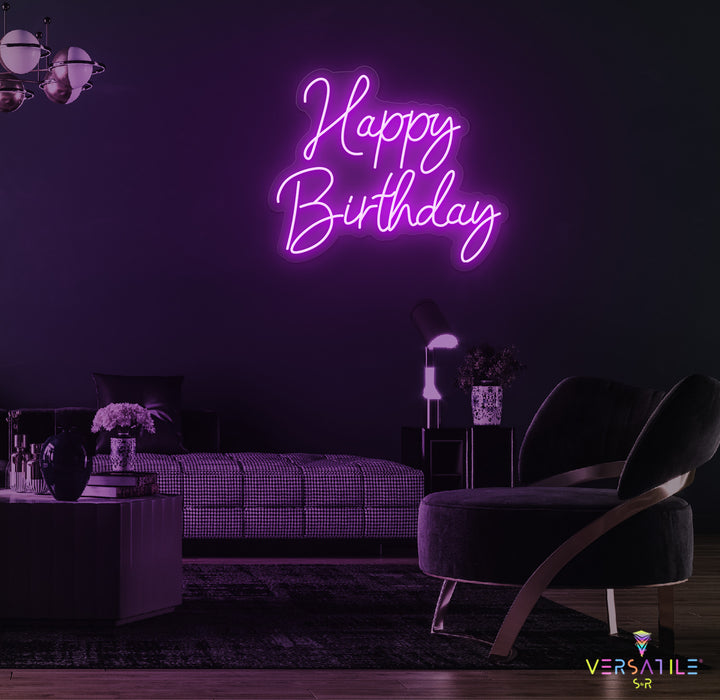 Happy Birthday Neon Sign