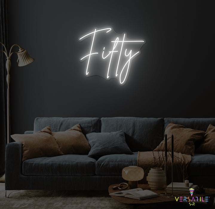 Fifty Birthday Neon Sign